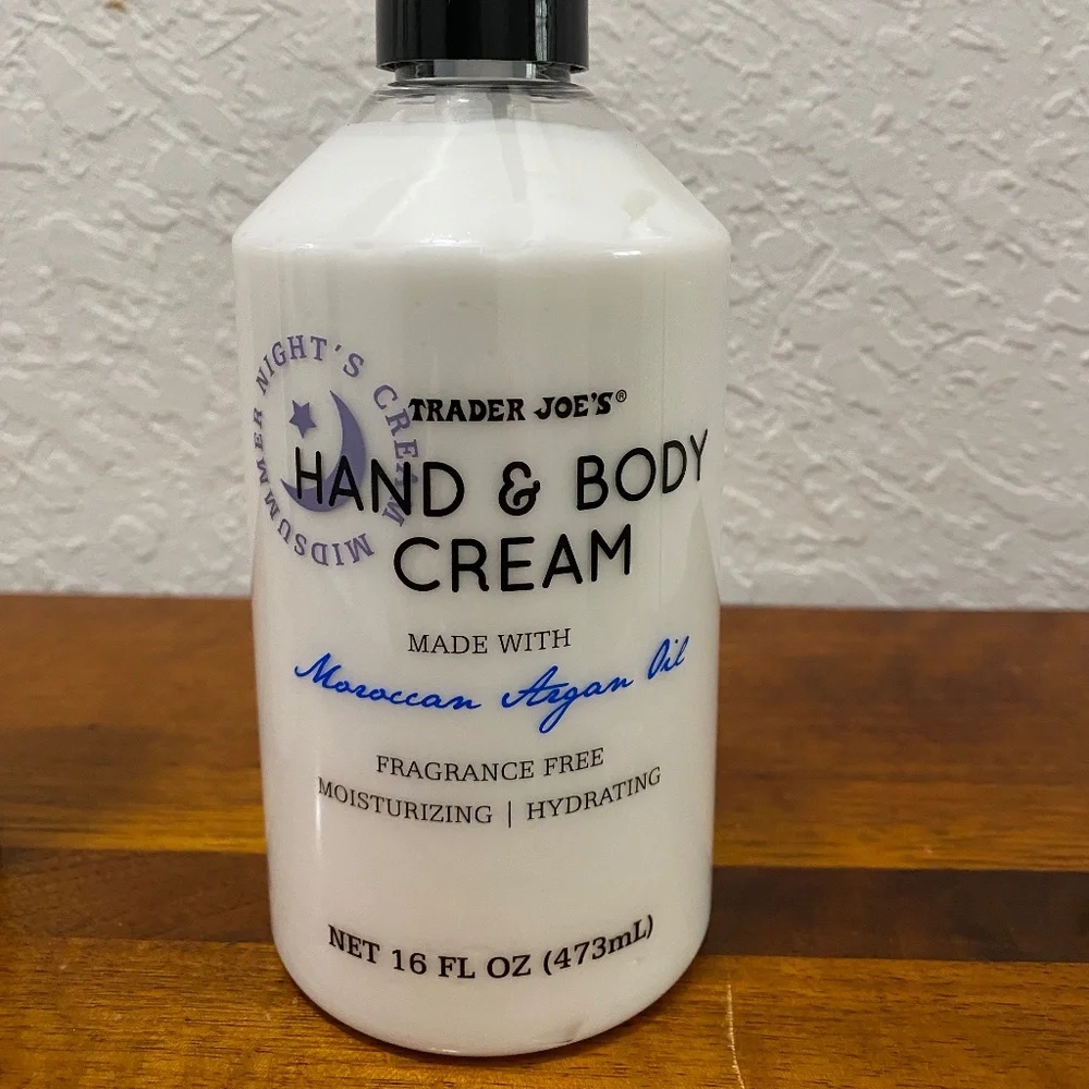 Trader Joe's Midsummer Night's Cream, Hand & Body, Moroccan Argan Oil, 16FL‎